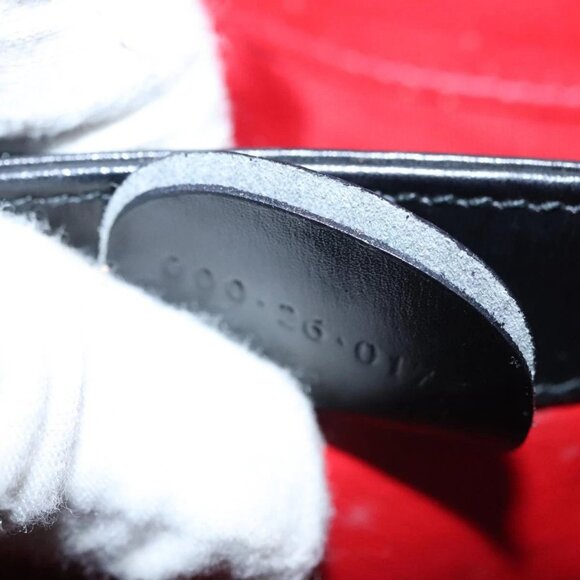 GUCCI Bamboo Hand Bag Enamel Black Auth ep7256 - Picture 10 of 16